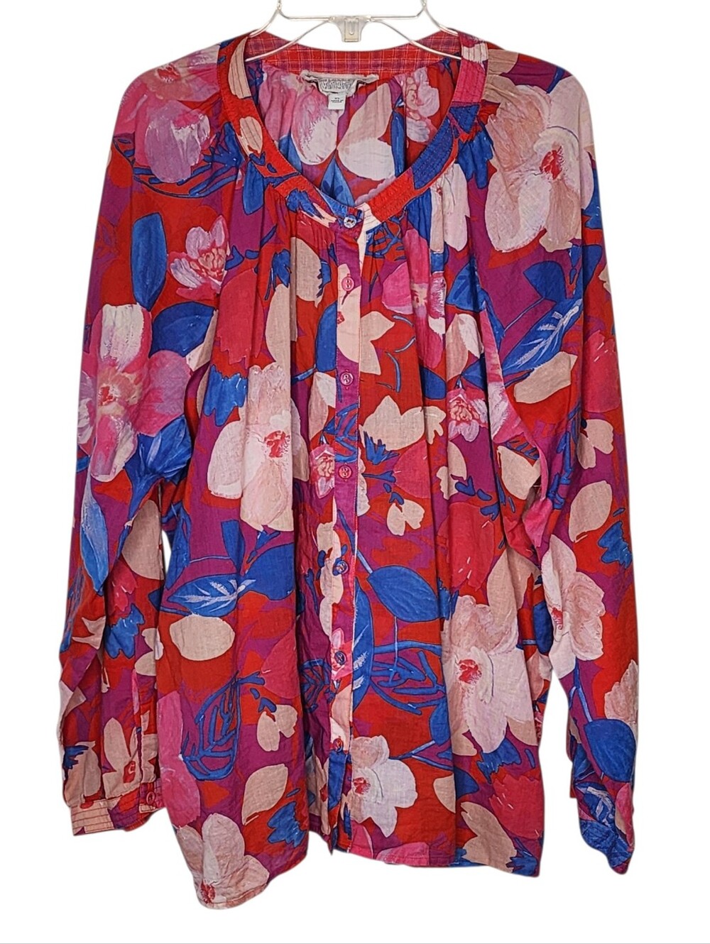 Johnny Was Workshop Giverney Garden Raglan Poet Blouse XL